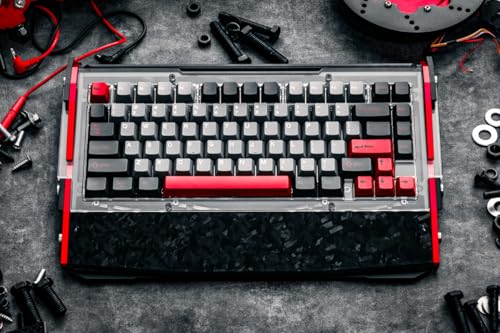 Image of Black Diamond RT Hall Effect Magnetic Gaming Keyboard 75%, 0.04mm Accuracy, 8k Polling Rate, 0.25ms Latency, Leaf Spring Mount Mechanical Feel, Custom Fixed-Wall Magnetic Switch, Shadow Crimson