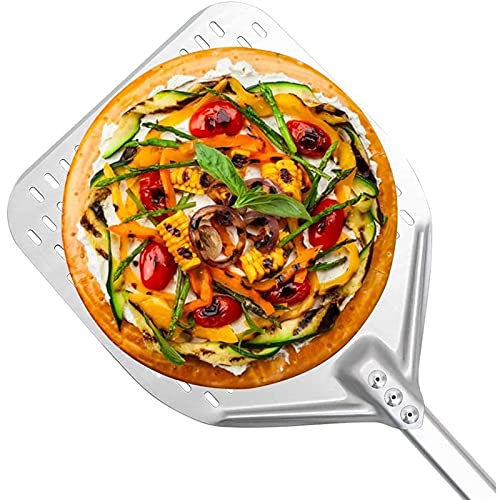 14 Inch Pizza Peel,Aluminum Pizza Paddle with Detachable Handle,Non Stick Pizza Oven Peel,for Homemade Pizzas