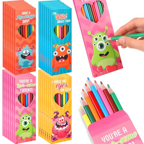 Set de 28 lápices de colores Sweetude para San Valentín miniatura 1