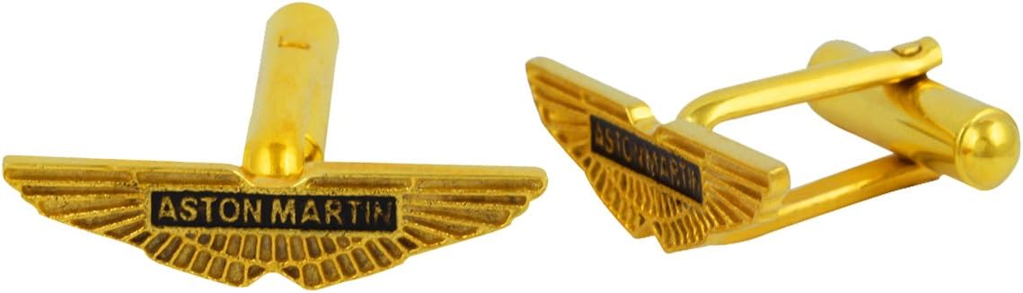 Fadkart Luxury Designer Aston Martin Super Car Logo Men's Cufflinks Wedding Cufflinks Gift Set for Men & Boys (Silver)