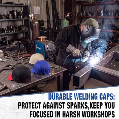 Image of Hercicy 4 Pcs Welding Caps Flame Resistant Cotton Universal Fit,Original