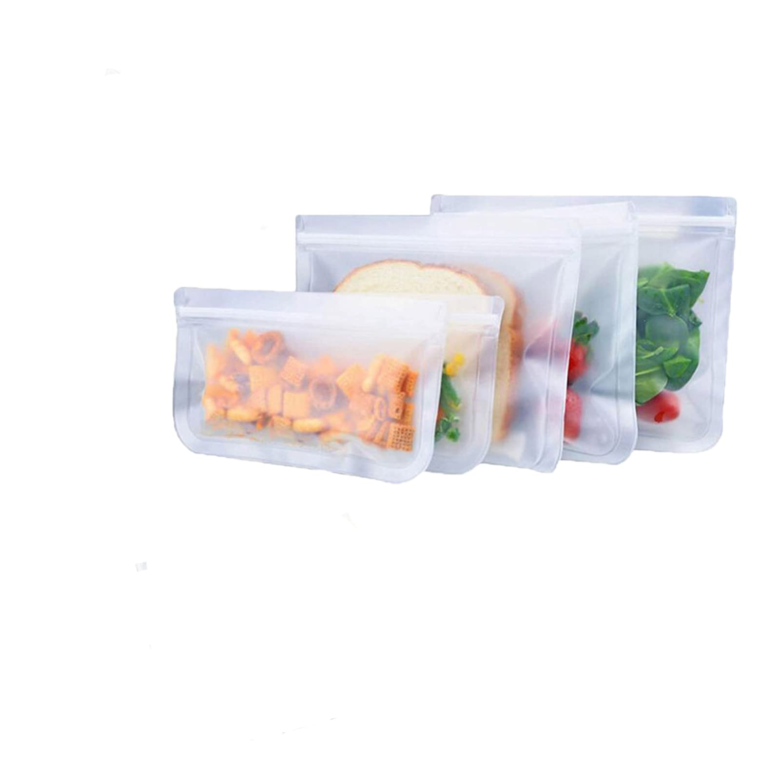 Sacs de congélation réutilisables, sacs ziplock réutilisables Sacs ziplock PEVA étanches Sacs de congélation ziplock pour liquides Soupe Viande Sandwich Snack Déjeuner Voyage Maison 15PCS(S+M+L)
