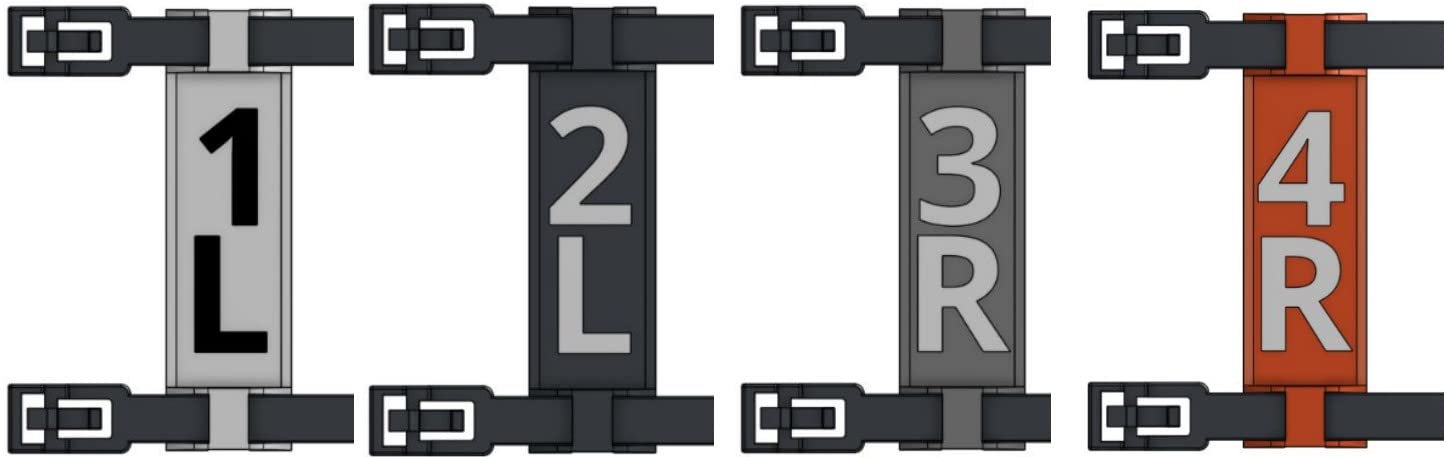 Hydraulische Leitungsetiketten, 6 Stück – einfache Identifizierung von Hydraulikschläuchen, Elektro- oder Wasserleitungen (beide Enden) über oder unter dem Boden, passend für 0,95 cm, 1,27 cm bis 1,9