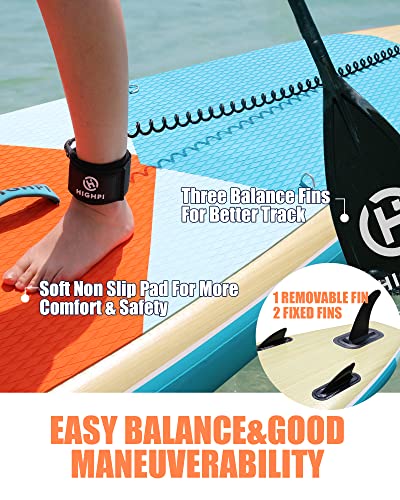 Highpi Inflatable Stand Up Paddle Board 11'X33''X6'' Premium Sup W Accessories & Backpack, Wide Stance, Surf Control, Non-Slip Deck, Leash, Paddle And Pump, Standing Boat For Youth & Adult #TOP3