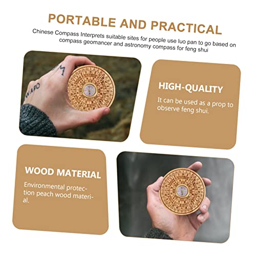 Set Feng Shui Brújula Portátil y Liviana con Diseño Tradicional Chino y Bolsa de Almacenamiento miniatura 4