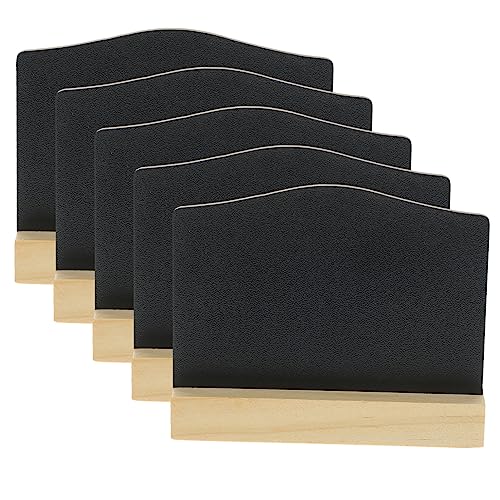 HONMEET 5Pcs Double Sided Mini Chalkboards for Weddings Parties Home Decor Lightweight Wooden Message Boards with Reusable Surface for Tabletop Displays Creative Signage