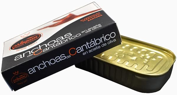 ARLEQUIN Serie Oro Anchoa del Cantábrico, Elaborada a Mano en Santoña, en Aceite de Oliva (4 Latas - 360 grs) - 3