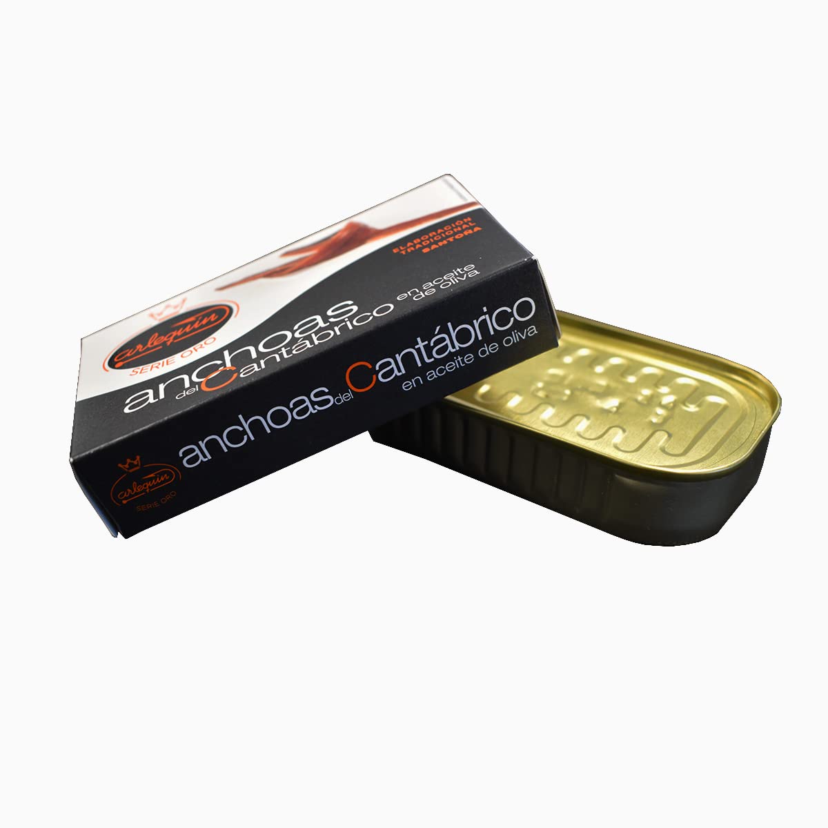 ARLEQUIN Serie Oro Anchoa del Cantábrico, Elaborada a Mano en Santoña, en Aceite de Oliva (4 Latas - 200 grs) - 3