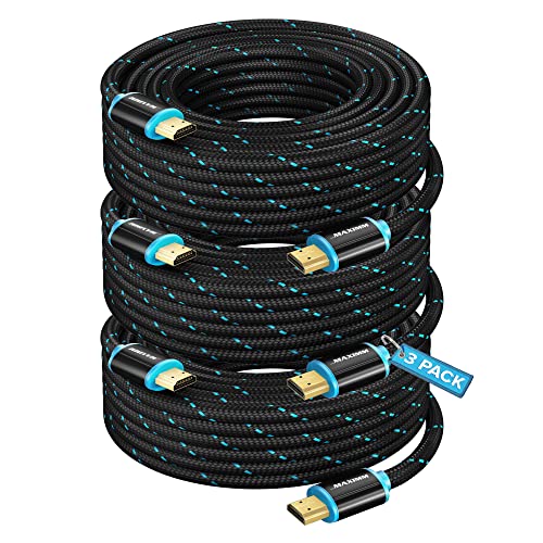 Câble HDMI 4K High Speed 18 Gbit/s HDR 3D cordon nylon pour HDTV et moniteur PC