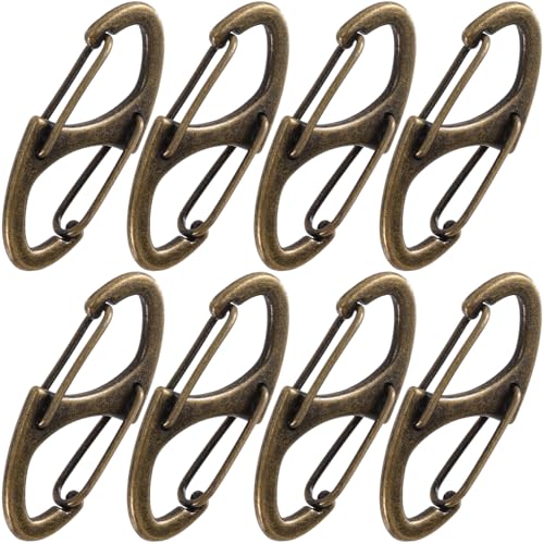 Image of 8 Pcs Zipper Clips Anti Theft Deterrent, Dual Opening Zippers Pull Replacement, Zipper Locks for Backpacks, Camping, Suitcases (Bronze)