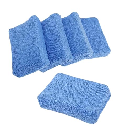 Sobotoo LW1405 Mikrofaser Wachs Applikator Pads Blau 5er