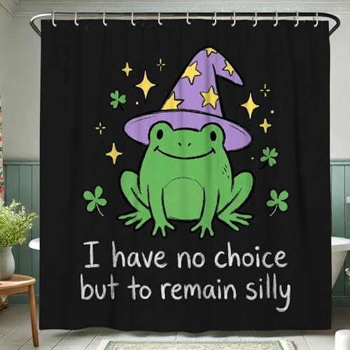 Rideau de douche amphibien Halloween polyester vert 183x183 cm - 5