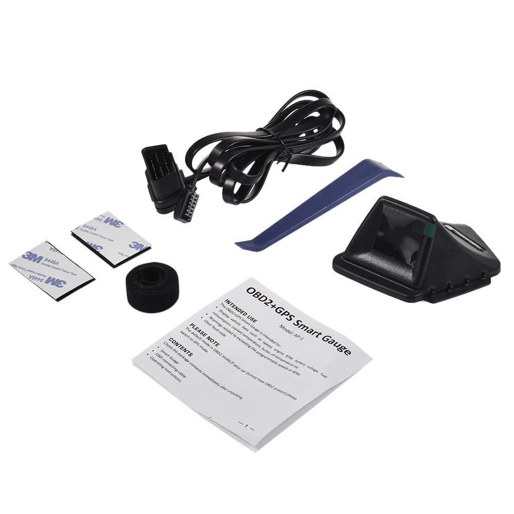 Head Up Display Auto Hud OBD Dual System HUD wyświetlacz samochodowy head-up cyfrowy licznik prędkościomierza Overteed Alarm Car Speed Projector