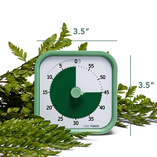 Time Timer Home Mod - 60 Minute Kids Visual Timer Home Edition - For Homeschool Supplies Study Tool, Timer For Kids Desk, Office Desk And Meetings With Silent Operation (Fern Green) #TOP2