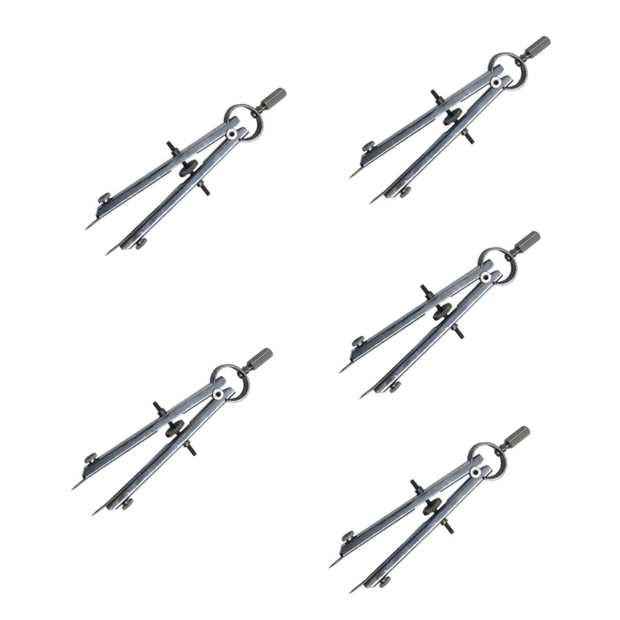 STOBOK 5 Pz Bussole Compasso a Matita Compasso Da Disegno in Metallo Compasso Geometrico Compasso Per La Geometria Goniometro e Compasso Alunno Bussola Acciaio Inossidabile Gioielleria