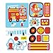 First Fun Sticker Painting: Trucks & Tractors: 12 Colorful Scenes to Create (Happy Fox Books) Paint-by-Sticker Art Designs for Kids Ages 4 and Up - Fire Truck, Bulldozer, Excavator, Crane, and More