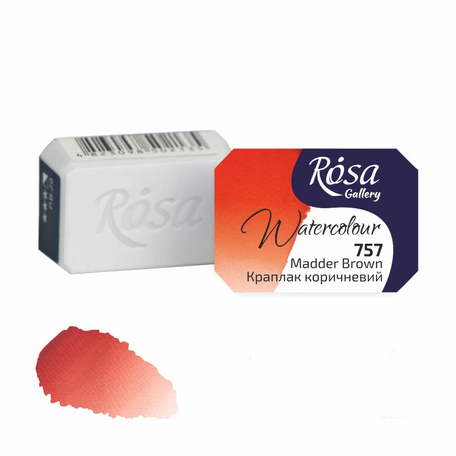 Rosa Gallery Extra fine Watercolor, Single full pan 2.5ml each (Madder Brown)