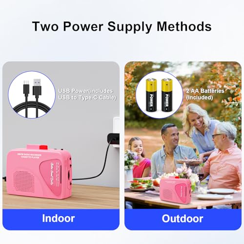 image for Mersoco Portable Cassette Player Recorder, Tape Player & AM/FM Radio w