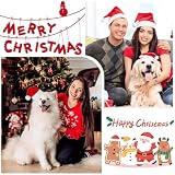 Katzen Hunde Weihnachtskostüm,Weihnachten Haustier Schal,Hunde Weihnachtsmann-Mütze,Hunde Weihnachten Schal,Haustier Kostüm Weihnachten,Haustier Weihnachts Outfit,Haustier Kleidung Weihnachtsmütze