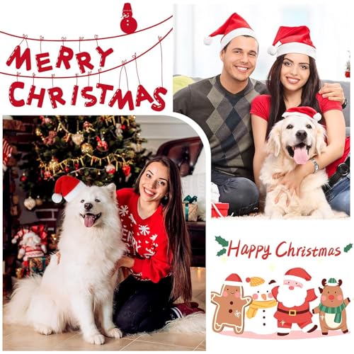 Katzen Hunde Weihnachtskostüm,Weihnachten Haustier Schal,Hunde Weihnachtsmann-Mütze,Hunde Weihnachten Schal,Haustier Kostüm Weihnachten,Haustier Weihnachts Outfit,Haustier Kleidung Weihnachtsmütze