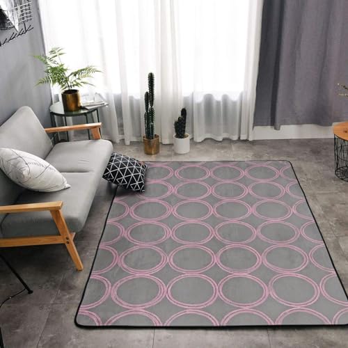 Tapis d'intérieur moderne motif quadrilobe gris de qualité - 6