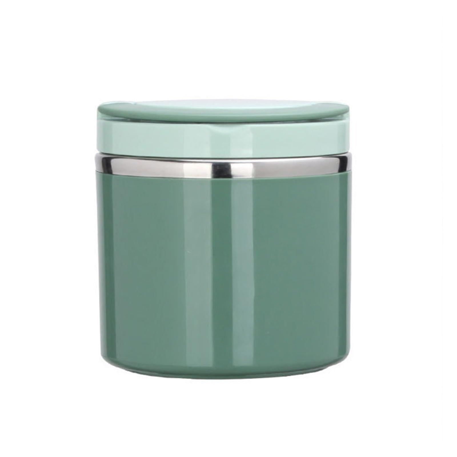 Lunch box Bento Box sigillato con manico Contenitore portatile per la conservazione termica della ciotola per la colazione della tazza della colazione in acciaio inossidabile (Color : Green, Size :