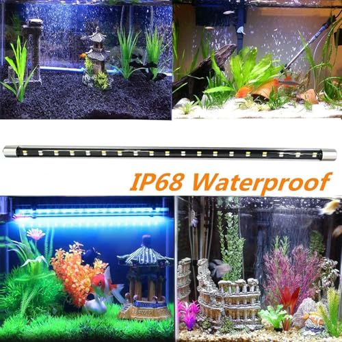 Image of JAINSONS PET PRODUCTS MINJIANG T4-800 Waterproof Submersible LED Aquarium Light, Fish Tank Light, 4 Mode Colour Changing LED, 28 Inch, 14W, Suitable for 3 Feet Tank