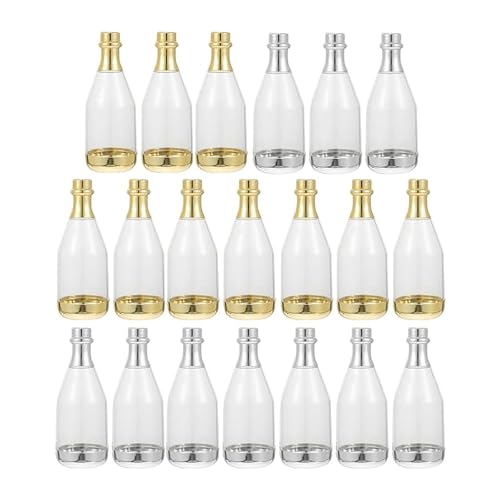 AOKWAWALIY Lot De 20 Mini Bouteilles Boîtes De Faveur Pour Mariage Anniversaire Baby Shower Remplissage De Bonbons Et Petits Cadeaux Décoration De Fête 4.53 Pouces