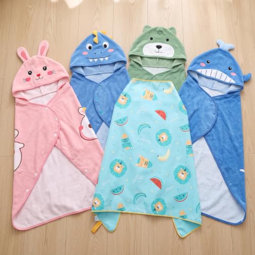 Toalla con capucha para niños toalla de baño infantil microfibra 5
