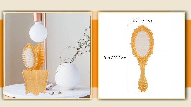 Amazon.com : Vintage Hand Mirror and Hair Brush Set with Antique