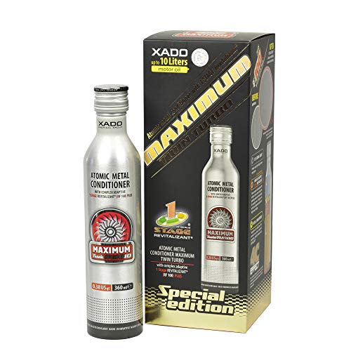 XADO Engine Oil Additive Metal Conditioner Engine Treatment - Wear Protection & Rebuilding of Worn Metal - Premium Version - 1 Stage Maximum Twin Turbo (high-Performance Engines 3-10Qt)