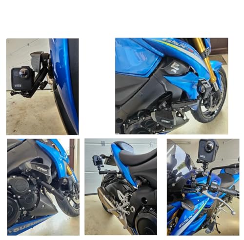 Image of yantralay Action Camera Handlebar Mount with 360 Dual Ball Head | Super Clamp for Go Pro, Insta 360, Bike, Motorcycle - Universal Quick Release Bracket for Camera & Accessories.