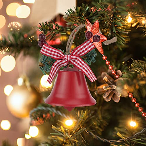 Ondder 6 Pcs Red Christmas Bells For Christmas Tree, Bells For Tree Hanging Ornament Metal Jingle Bells For Christmas Holiday Decoration, Home Indoor Christmas Decorations #TOP5