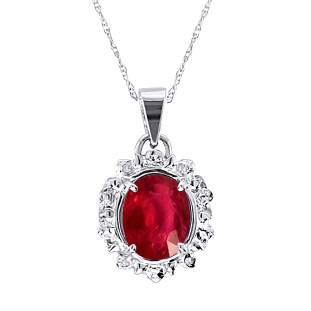 Peridot & Diamant Anhänger Halskette Sterling Silber, Peridot