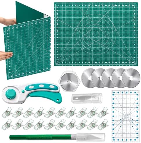 Lasnten Rotary Cutter Set 18 x 24 Inch Folding Extra Large Self H...