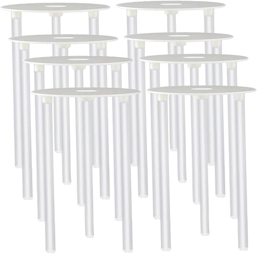 Zerodeko 8 sets de soporte para tartas Junta Soportes Separadores Sostener para Pastel Nivel Grande Soporte de Torta Separador de Estructura de
