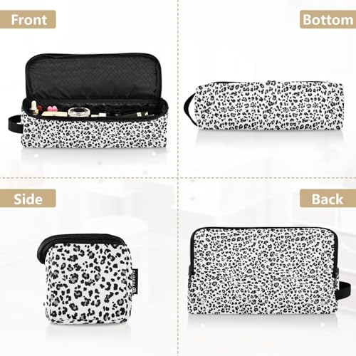 Bolso de viaje para herramientas de cabello con estampado de mármol y leopardo, alfombrilla resistente al calor para planchas, rizadores y accesorios de cuidado capilar miniatura 5