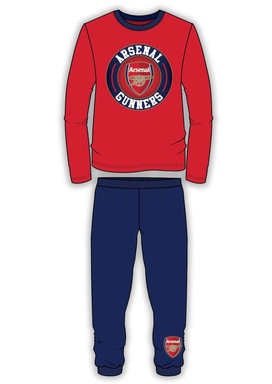 Arsenal F.c. Boys Red Kids Arsenal Fc Official Pyjamas Nightwear Pyjama Set Pjs Sleepwear #Cfc (Arsenal - Crest, 11 - 12 Years)