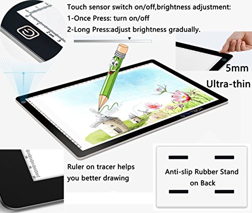 A4 Ultra-Thin Portable Led Light Box Tracer Usb Power Cable Dimmable Brightness Led Artcraft Tracing Light Pad For Artists Drawing Sketching Animation Stencilling X-Rayviewing #TOP5