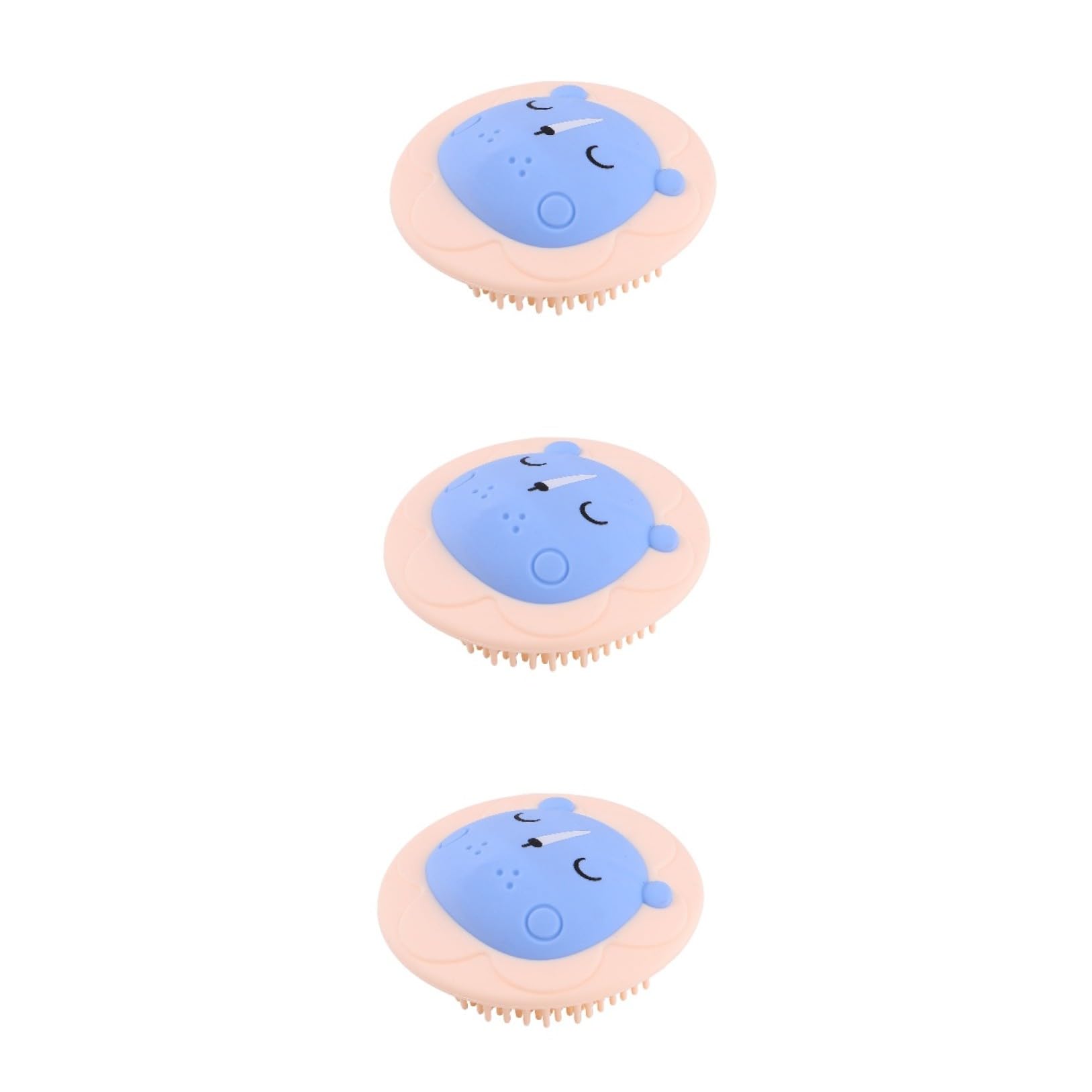 Healeved 3 Cepillos De Baño Portátiles De Silicona Para La Espalda Para Bebés.