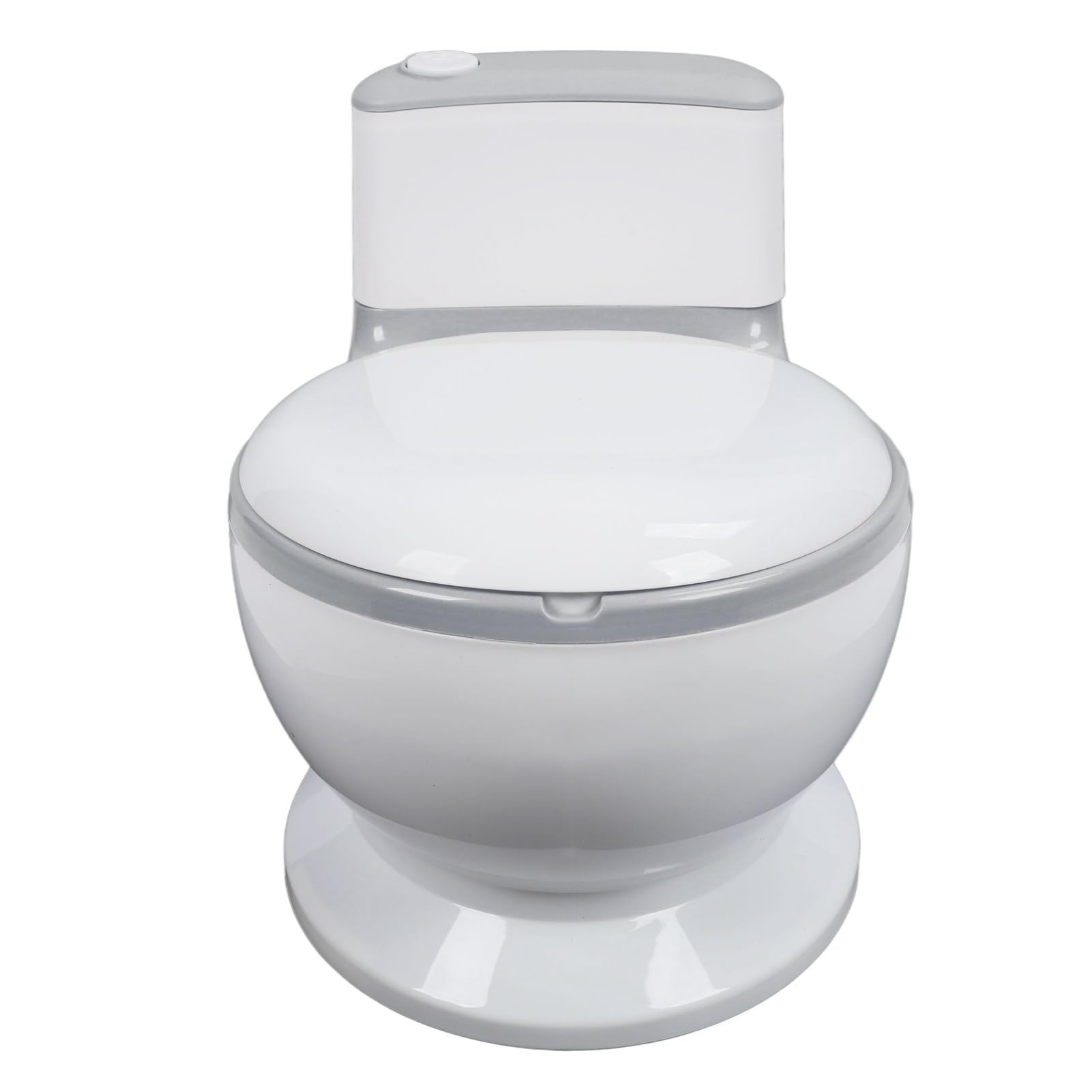 Asiento de Inodoro para Ir Al Baño, Antideslizante, Ajustable, Asiento de Inodoro para Niños con Cuenco Extraíble, Cepillo de Limpieza, Caja de Toallas para Niños y Niñas (GRAY)
