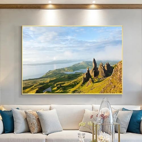 Image de paysage d'eau pour illuminer un mur de salon sombre