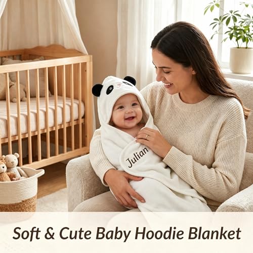 campaign:KEQHAULI Custom Product Collection-10%-3 Campaign lD: 1HMIQVTCAZRZS Product name: KEQHAULI Custom Name Embroidered Animal Hooded Towel, Ultra-Soft & Thick Coral Fleece Keepsake Blanket - image 4