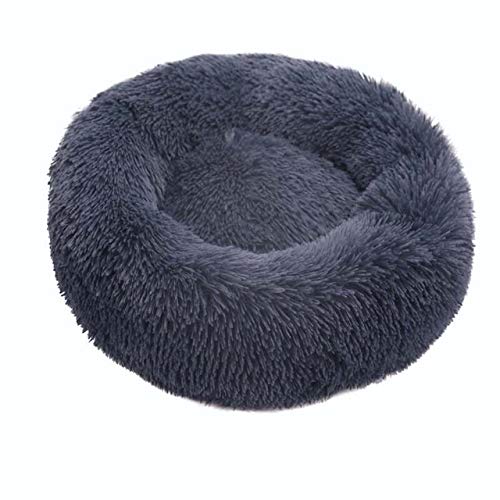 Panier pour chat et chien XXL gris 90cm en longue peluche douce