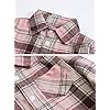 SANGTREE-Girls-Womens-Button-Down-Plaid-Cotton-Tops-Shirt-3-Months-US-2XL SANGTREE Family Matching Flannel Shirts Girls Flannel Shirts Long Sleeve Button Down Plaid Shirts Pink, 7-8 Years = Tag 140