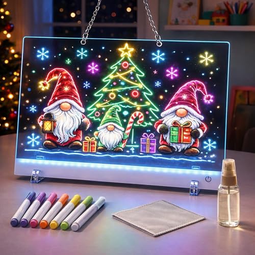 Tablero de notas LED con bolígrafo de 7 colores