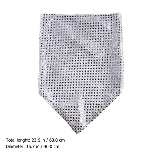 Balacoo 2Pcs Glitter Triângulo Bandana Do Cão Pet Triângulo Brilhante Lantejoula Bibs Lenço Lenço Ga