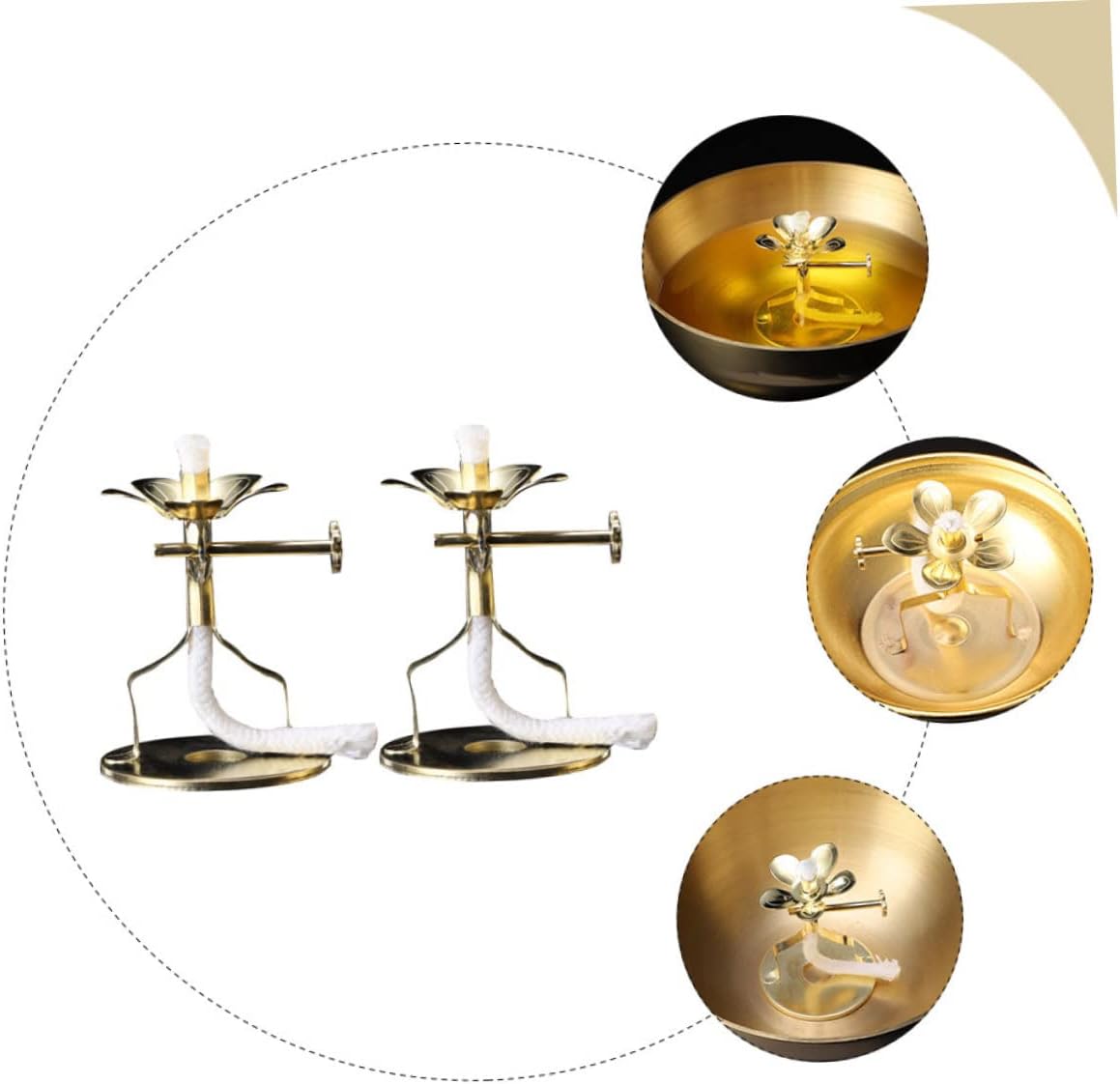 8pcs Wick Holder for Kerosene Oil Lamps and Design Decorative Base Suitable for Indoor Use Household Lighting