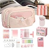 Generisch Niedliche Schulbedarfsartikel - Hundemotiv Große Kapazität Ästhetischer Federmäppchen | Schulbedarf Set - Für Basteln Kosmetik Stifte Klassenzimmer Büro Reisen Schüler Jugendliche