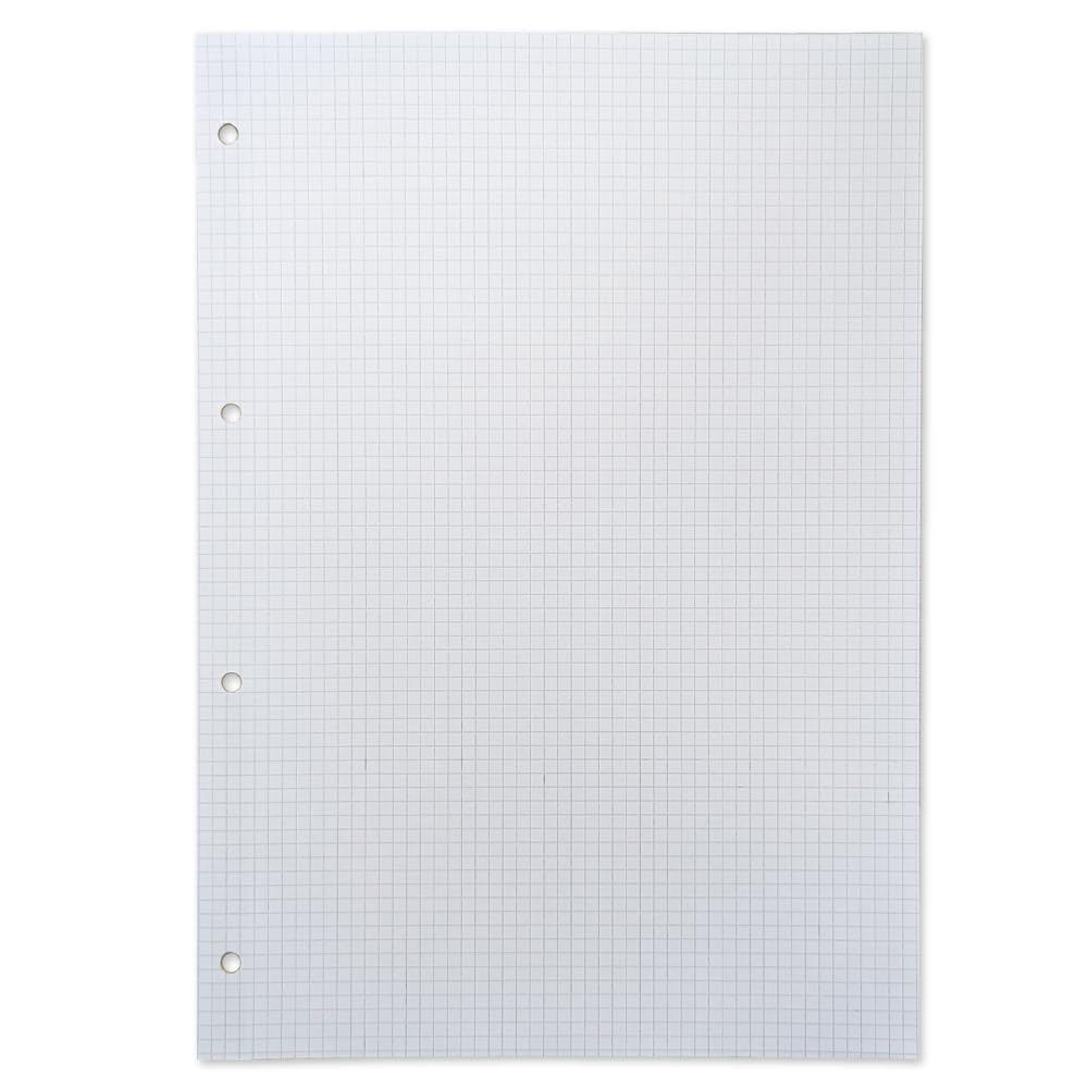BM BeMore Ricambi Bandup A4 Banda Rinforzata Rigatura 4mm Quadretti Senza Margini 40 Fogli Carta 90g/mq